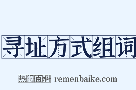 寻址方式组词是什么意思的图片